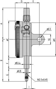 Czujnik zegarowy 1mm Seria 2 2109AB-70 MITUTOYO