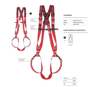 PROTEKT AB11502 Szelki bezpieczeństwa P15E  M-XXL