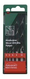 ABRABORO Zestaw wierteł do drewna CV 4-10 mm  AB18000540