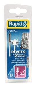 Nity 3.2x8mm stal nierdzewna 5000393 RAPID