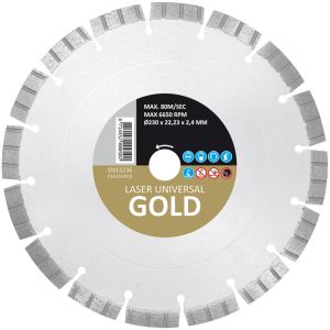 CARAT CEG2303012 GOLD LASER TARCZA UNIWERSALNA Ø230X22.23 MM