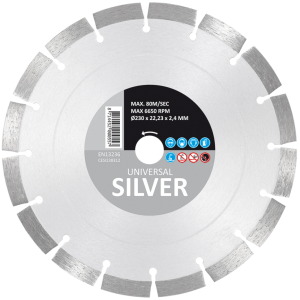 CARAT CESI150912 SILVER LASER TARCZA UNIWERSALNA Ø150X22.23 MM