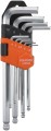 HARDEN 275590107 Zestaw kluczy trzpieniowych sześciokątnych z końcówką kulistą 1,5 - 10 mm