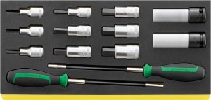 STAHLWILLE 96830163 Zestaw nasadek INHEX 5-19mm z nas. do kół 17;19mm i wkręt. giętkim(6;7mm); 13szt. TCS 54/2309K/12506