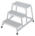 Krause schodki montażowe ze stopniami z kraty aluminiowej 1x4