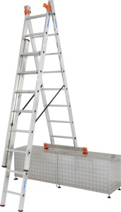 Krause 129789 trzyelementowa aluminiowa drabina wielofunkcyjna 9,30 m