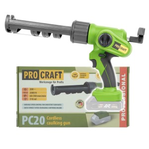 Procraft PC20 Akumulatorowy pistolet do silikonu (bez akumulatora i ładowarki)