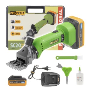 Procraft SC20 Akumulatorowa maszynka do strzyżenia owiec