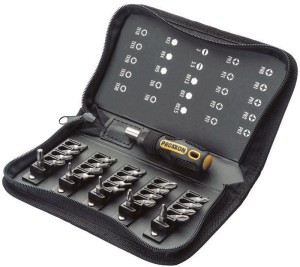 Proxxon Mini FLEX-DOT Kompaktowy zestaw bitów z rękojeścią [26 części] w funkcjonalnym etui na zamek PR22730