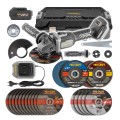 Procraft Zestaw akumulatorowa szlifierka kątowa AG125B + 19 tarcz SAG125B-CD