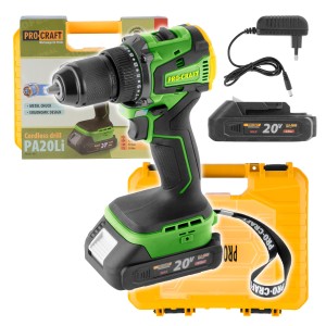 Procraft Wiertarko-wkrętarka akumulatorowa 20V 50Nm PA20LI