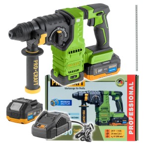 Procraft Młotowiertarka akumulatorowa 20V 2,8J PHA30-1B