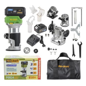 Procraft Akumulatorowa frezarka 20V POB24-1B-F (z akumulatorem i ładowarką)