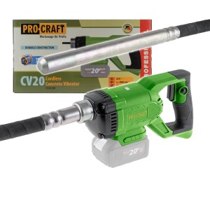 Procraft Akumulatorowy wibrator do betonu 20V 1,5m CV20BB (bez akum. i ładowarki)