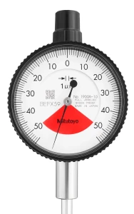 Czujnik zegarowy, ścianka tylna bez ucha, typ ISO jednoobrotowy,  analogowy, metryczny 0.1mm, 0.001mm Mitutoyo 1900AB-10