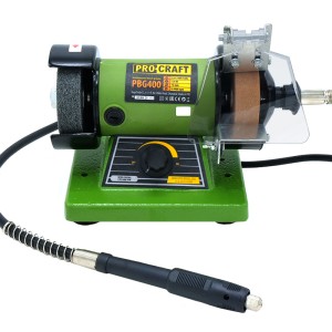 Procraft Szlifierka stołowa dwutarczowa z ramieniem elastycznym 120W 75mm PBG400
