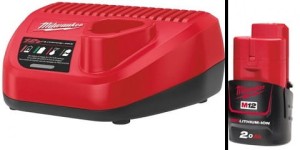 Milwaukee Akumulator (2.0Ah)+ładowarka C12C M12NRG-201 4933451900