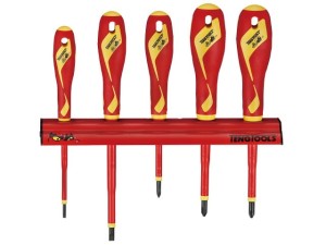Zestaw wkrętaków 1000V na wieszaku ściennym WRMDV05N  17452-0106  TENGTOOLS
