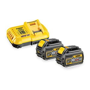 Zestaw: Szybka ładowarka XR 18V i FLEXVOLT DCB118 + 2 akumulatory Li-Ion XR FLEXVOLT 6.0Ah 18/54V DCB546 DCB118T2-QW Dewalt