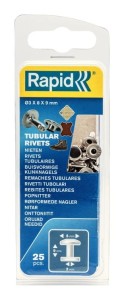 Nity rurkowe aluminiowe 8x3x9mm 5000415 RAPID