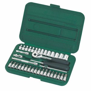 Zestaw kluczy nasadowych 1/4" metrycznych, 38szt. 3,5-14mm  09002   SATA 