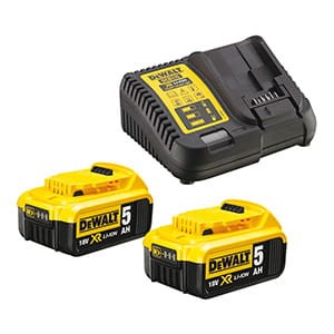 Zestaw 18V XR: DCB115 Ładowarka wielonapięciowa XR + 2 akumulatory 5.0 Ah DCB115P2-QW Dewalt