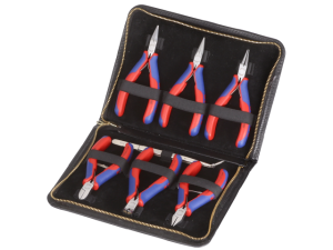 Szczypce do elem. elektronicznych, kpl. w futerale, 0020-16   	17910100  KNIPEX
