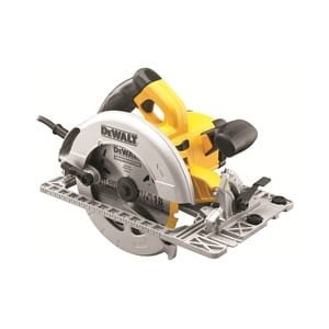 Pilarka tarczowa o głębokości cięcia 61 mm do stosowania z szynami prowadzącymi DWE576K Dewalt