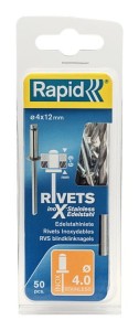 Nity 4,0x12mm stal nierdzewna 5000394 RAPID