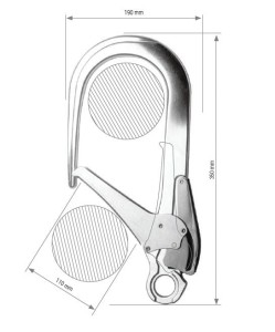 PROTEKT AZ024 Zatrzaśnik nierozłączalny z zapadką blokującą