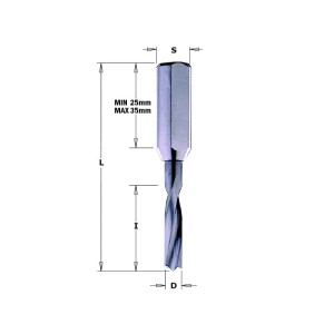 CMT Wiertło NP HWM D=6,35x22 L=57,5  S=10x25 LH  XTREME- HWM, 310.064.22