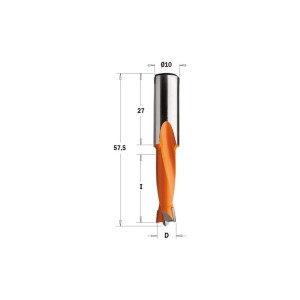 CMT  Wiertło NP HW D=6,5 I=27 L=57,5 S=10x27 LH, 310.065.12