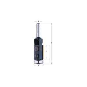 CMT 657.191.11 FREZ PROSTY NA PŁYTKI WYMIENNE Z DOLNYM ŁOŻYSKIEM  L 85 mm D 19 mm