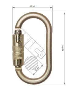 PROTEKT AZ011T Zatrzaśnik rozłączalny z nakrętką blokującą