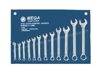 Mega 35112H Zestaw kluczy płasko-oczkowych 12szt. 6-22mm