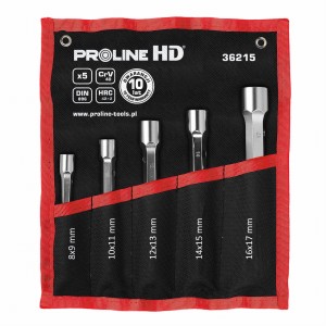 PROLINE HD 36215 Zestaw kluczy rurowych dwustronnych 5szt. 8-17mm CrV