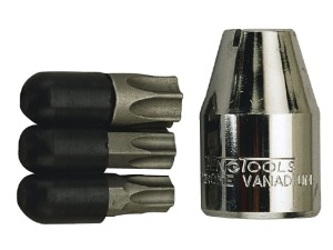 Zestaw grotów TX, chwyt ? 1/2", 4szt. TX45-55 1488  7370-0106  TENGTOOLS