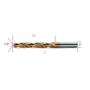 Wiertło kręte cylindryczne krótkie, szlifowane, tytanowe, HSS-TIN DIN 338  4,25x75mm  004140078  BETA    