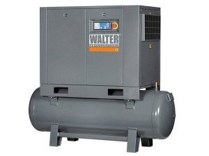 WALTER SKTG 3 S Sprężarka śrubowa zabudowana na zbiorniku poziomym 270 litrów