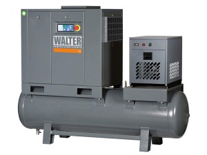WALTER SKTG 2,2 S COMBO Sprężarka śrubowa zabudowana na zbiorniku poziomym 500 litrów