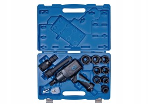 King Tony 64801AMP ZESTAW- KLUCZ UDAROWY PNEUMATYCZNY 3/4" 1491Nm + NASADKI UDAROWE 19 - 38mm Z AKCESORIAMI, WALIZKA, 13 CZ.