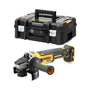 Szlifierka kątowa XR Li-Ion 125mm z silnikiem bezszczotkowym 18 V, włącznik suwakowy (z kufrem TSTAK bez akumulatorów i ładowarki) DCG405NT DeWalt