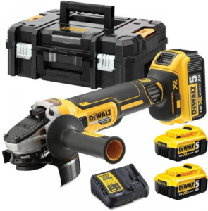  DeWALT DCG405P3 Szlifierka kątowa z trzema akumulatorami 5.0 Ah