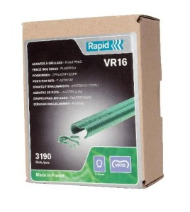 Zszywki ogrodzeniowe VR16 2-8mm galwanizowane, zielona powłoka PET 40108800 RAPID