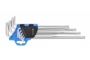HOGERT HT1W810 Klucze TORX TAMPER T10-T50 9 szt. extra długie