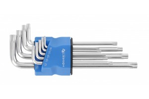 HOGERT HT1W830 Klucze TORX TAMPER TT10-TT50 9 szt. długie