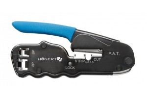 HOGERT HT1P172 Szczypce do zaciskania końcówek telefonicznych 6P, 8P, 137 mm