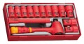 TENGTOOLS 285240107 Zestaw narzędzi nasadowych izolowanych VDE 1000V 3/8"