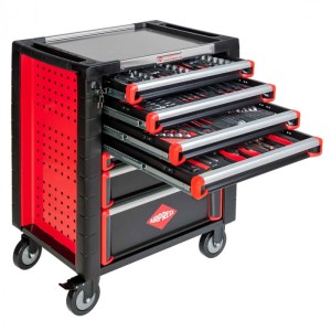 AIRPRESS 791560 Profesjonalny wózek narzędziowy 217 elementów 7 szuflad