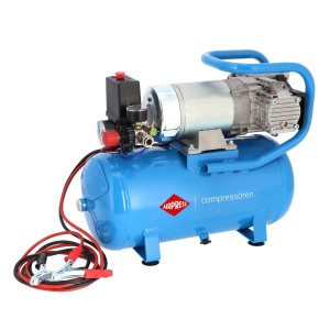 AIRPRESS 36588 Cichy kompresor bezolejowy dwutłokowy DC 24-225/15 10 bar 24V 15L